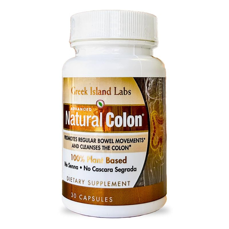 Greek Island Labs Natural Colon Cleanse Supplements  30-Day Supply  Gentle Digestive Detox  Helps Reduce Gas, Bloating & Constipation  Supports H