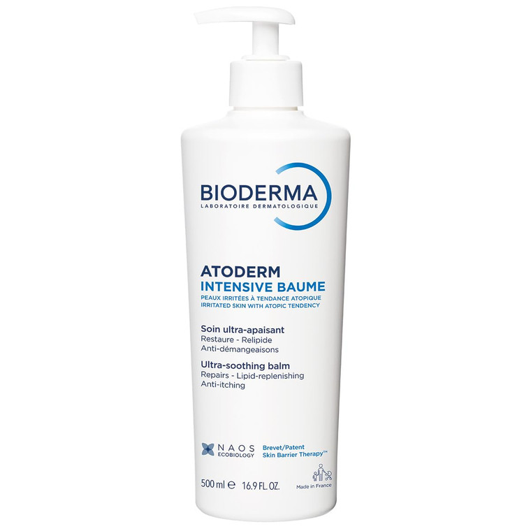 Bioderma Atoderm Intensive Balm Ultra-Nourishing Body Cream for Dry Skin, 16.9 Fl Oz