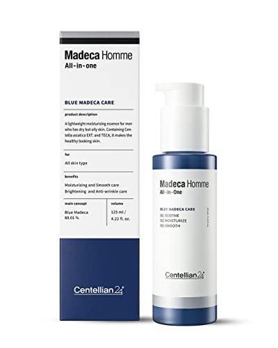 Centellian 24 Madeca Homme All-in-One Moisture Essence (4.2fl oz) - Soothing, Moisturizing, Smoothing. Multi-Functional Korean Total Skin Care for Me
