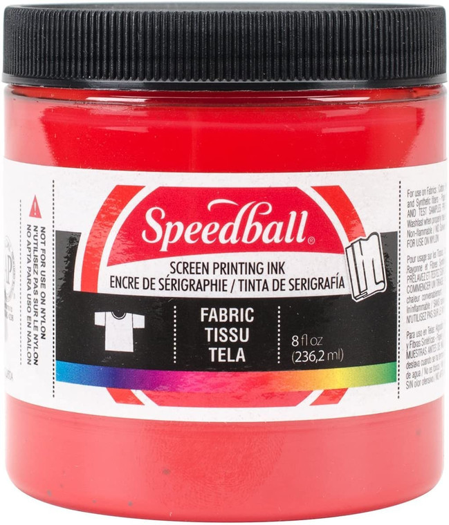 Special Fabric Screen Printing Ink 8 oz, Colour: Red
