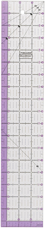 Fiskars 12-39817097J Donna Dewberry Acrylic Ruler, 3.5 by 18.5-Inch