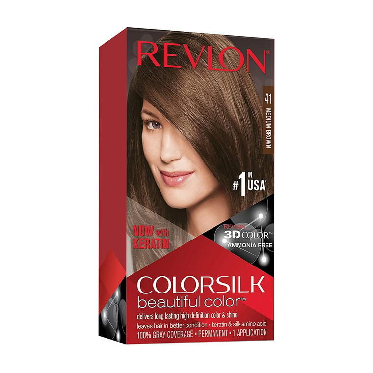 Revlon ColorSilk Beautiful Color 41 Medium Brown 1 ea (Pack of 5)