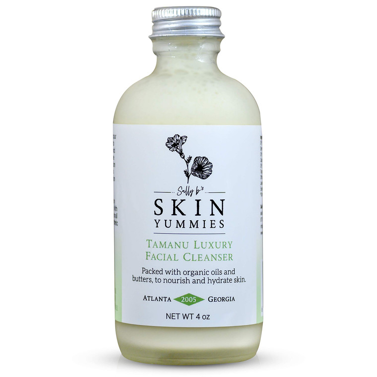 Sally B's Tamanu Luxury Facial Cleanser/Cleansing Milk for Sensitive Skin/EWG Verified/Redness Relief/ 4Oz