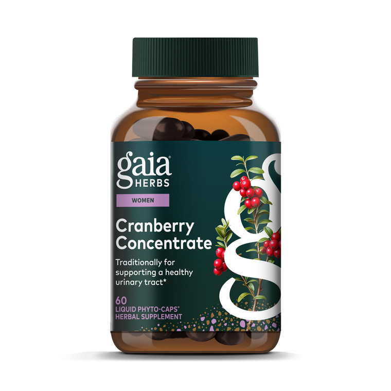 Gaia Herbs Cranberry Concentrate - Traditionally for Helping to Maintain Urinary Tract Health* - Made with Cranberry Fruit Juice Extract - 60 Vegan L