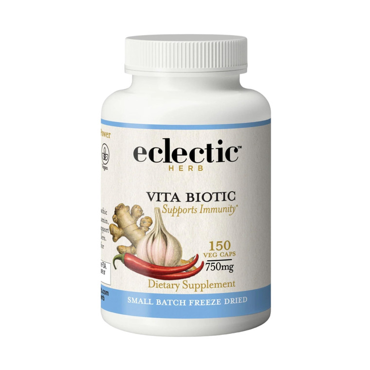 Eclectic Herb - Vitabiotic Capsules | Immune Support | Natural Herbal Multivitamin Supplement | Freeze Dried, Organic, Non-GMO, Vegan, Whole Herb (15