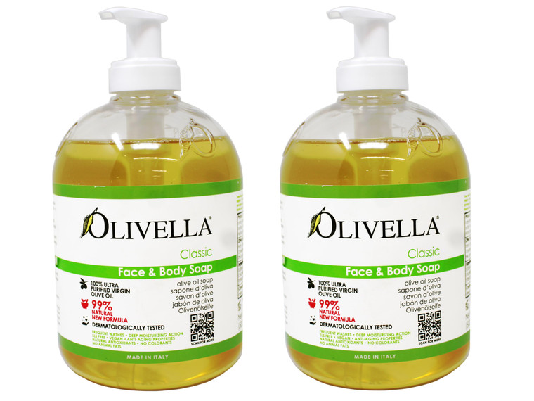 Olivella Face & Body Soap Bath Soaps 16.9 oz (Pack of 2)