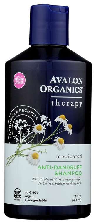 2 Packs of Avalon Organics Anti Dandruff Shampoo