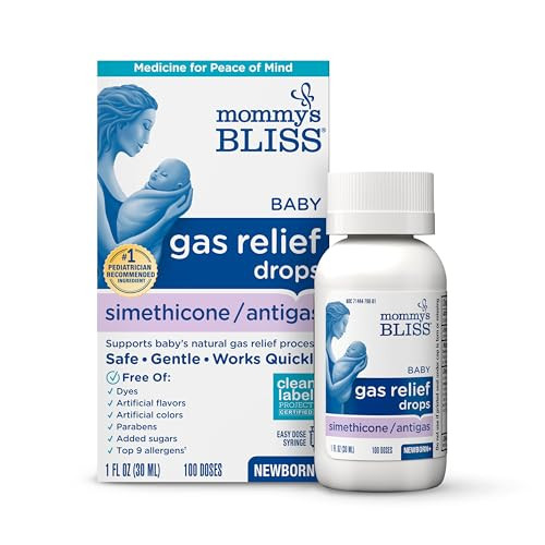 Mommy's Bliss Gas Relief Drops Bottle, Ginger extract flavor, 1 Fl Oz