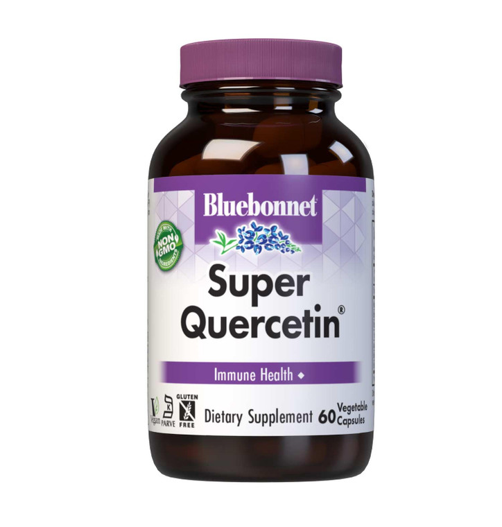 Bluebonnet Nutrition Super Quercetin Vegetable Capsules, Vitamin C Formula, Best for Seasonal & Immune Support, Non GMO, Gluten Free, Soy Free, Milk