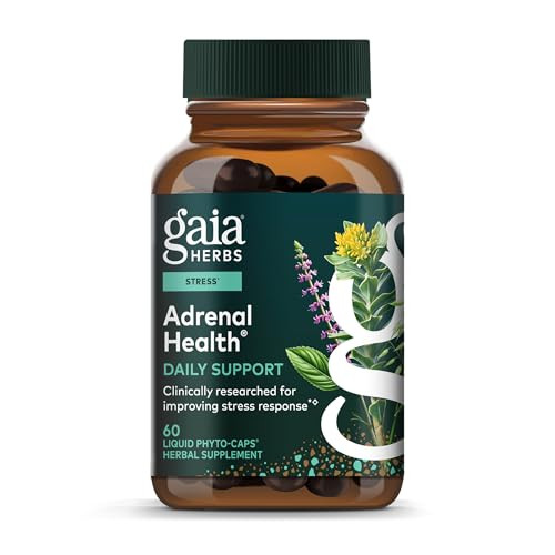 Gaia Herbs Adrenal Health Daily Support - Herbal Supplement with Ashwagandha, Holy Basil & Schisandra - Help Maintain Healthy Energy & Stress Levels*