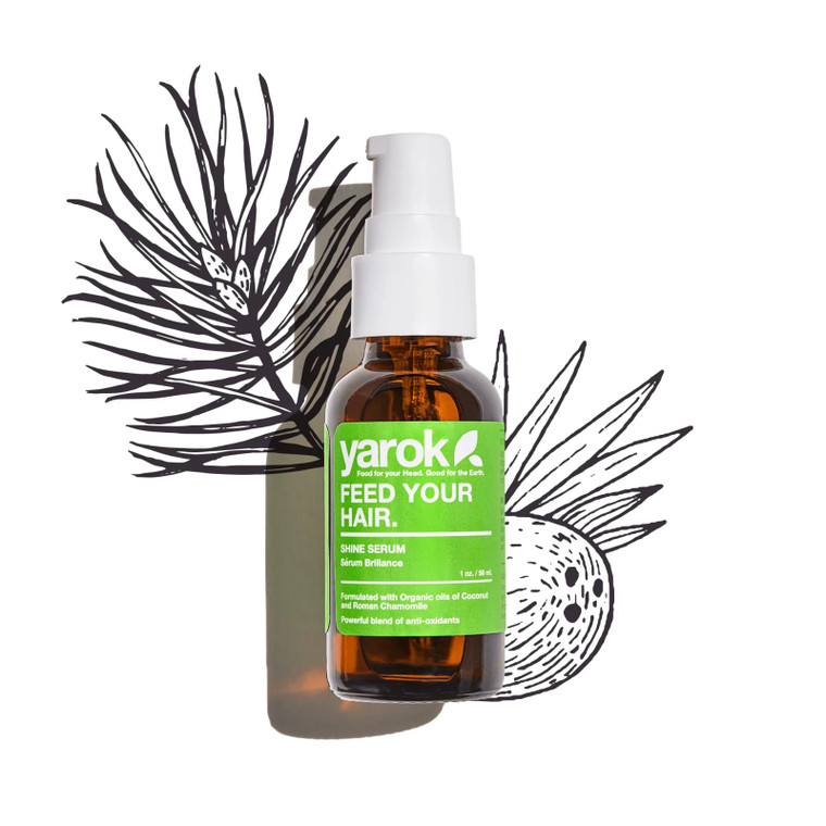 Yarok Feed Your Shine Hair Serum. For Medium to Thick Hair. 100% vegan, free of alcohol, sulfate, parabens, toxins and gluten. Infused with essential