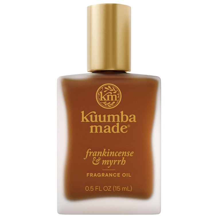 Kuumba Made Frankincense & Myrrh Fragrance Oil, Long-Lasting Small-Batch Perfume Roller, Vegan, Alcohol-Free, 0.5 Fl Oz
