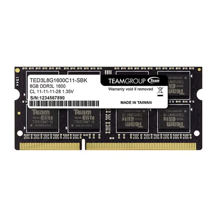 TEAMGROUP Elite DDR3L 16GB Kit (2 x 8GB) 1600MHz PC3-12800 CL11 Unbuffered Non-ECC 1.35V SODIMM 204-Pin Laptop Notebook PC Computer Memory Module Ram