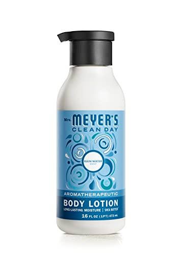 MRS. MEYER'S CLEAN DAY Body Lotion for Dry Skin, Non-Greasy Moisturizer Made with Essential Oils, Rain Water, 46.5 oz, Pack of 3