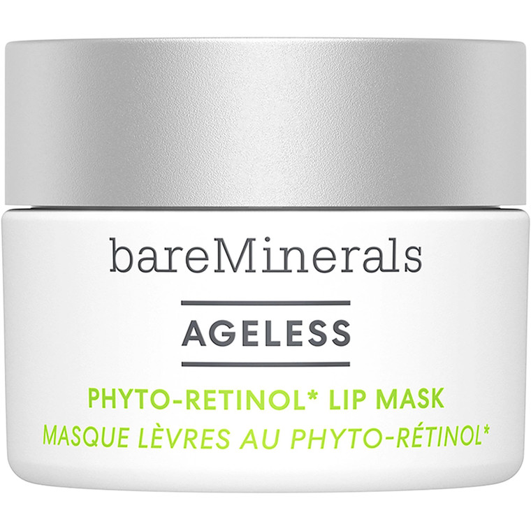 bareMinerals Ageless Phyto-Retinol Lip Mask with Plant-Based Retinol Alternative + Hyaluronic Acid, Leave-On Lip Sleeping Mask, Vegan