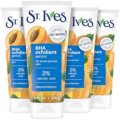 St. Ives Acne Control Apricot Face Scrub, Deep Exfoliator Skin Care, Prevents Acne for Radiant Skin, Salicylic Acid Acne Treatment Facial Scrub, Made