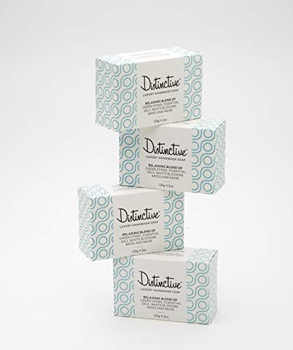 Gift for her - 4 x Hand made Moisturizing, natural Soap bars boxed - Good Nights Sleep fragrance blend, with 5 Essential oils