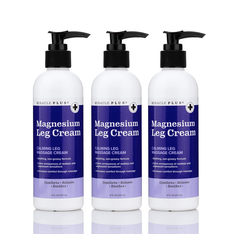 Miracle Plus Magnesium Leg Cream | Magnesium Lotion Calming Leg Cream For Leg Relief | Herbal Moisturizer Topical Body Butter Soothes + Calms Sensati