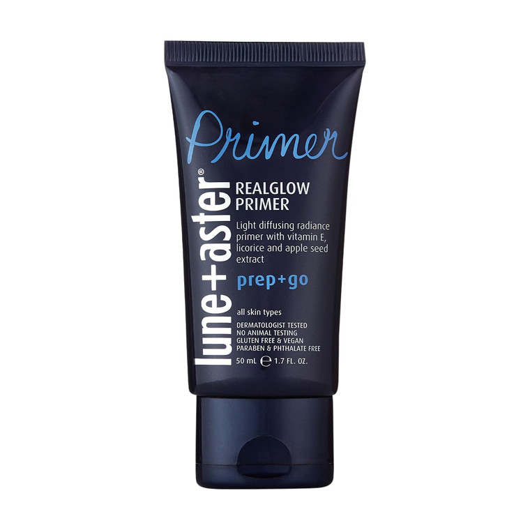 Lune+Aster RealGlow Primer | Complexion-Enhancing, Light Diffusing Radiance Primer. Formulated With Vitamin E & Apple Seed Extract. Dermatologist Tes
