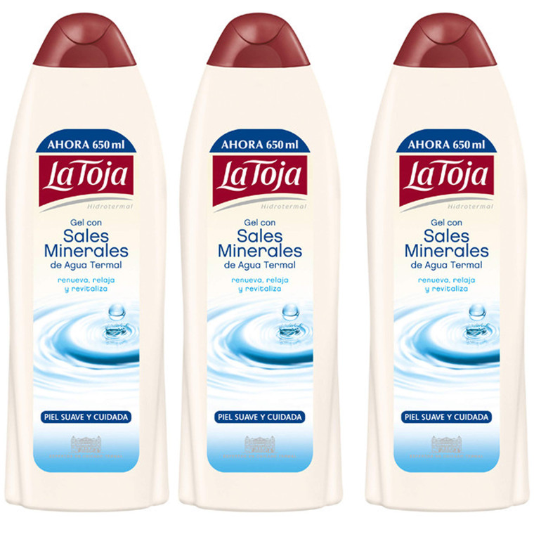 3 Bottles of La Toja Shower Gel 23.3oz./600 ml