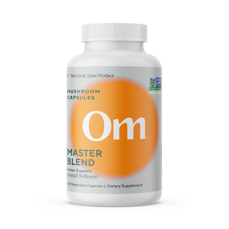 Om Master Blend Mushroom Capsules - Organic Mushroom Supplement with 10 Mushrooms and Ashwagandha  Supports Immunity, Gut Health & Stress Relief, 16