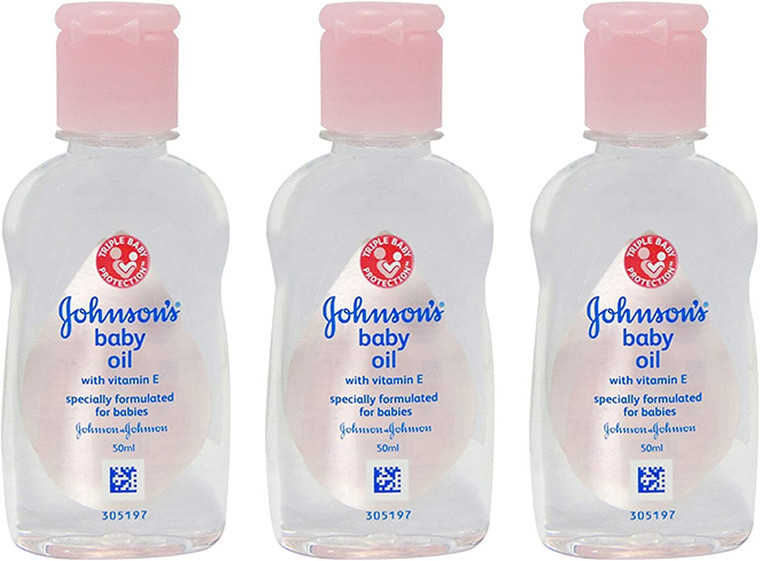 Johnson's Baby Massage Oil, 50 ml / 1.7 FL Oz - 3 Pack