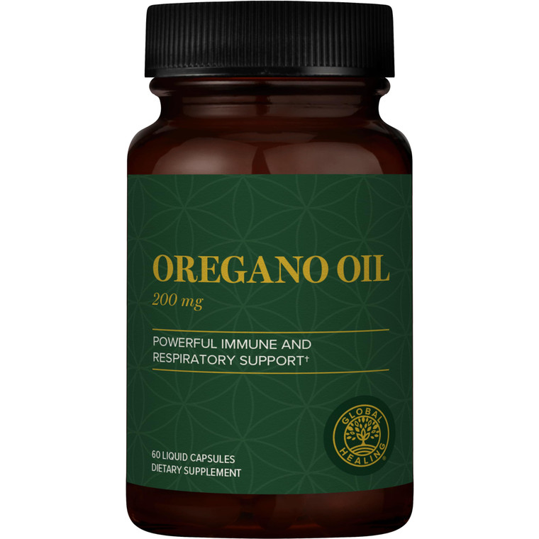 Global Healing Center - Oregano Oil Capsules with Organic Ingredients & Cayenne Pepper Extract, Oregano Capsules for Immune System Support, Respirato