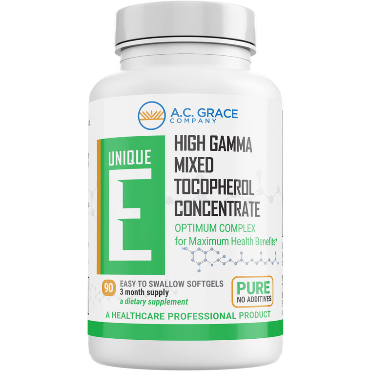 UNIQUE E A.C. Grace Company, Mixed Tocopherols Concentrate Softgels, 90 Count