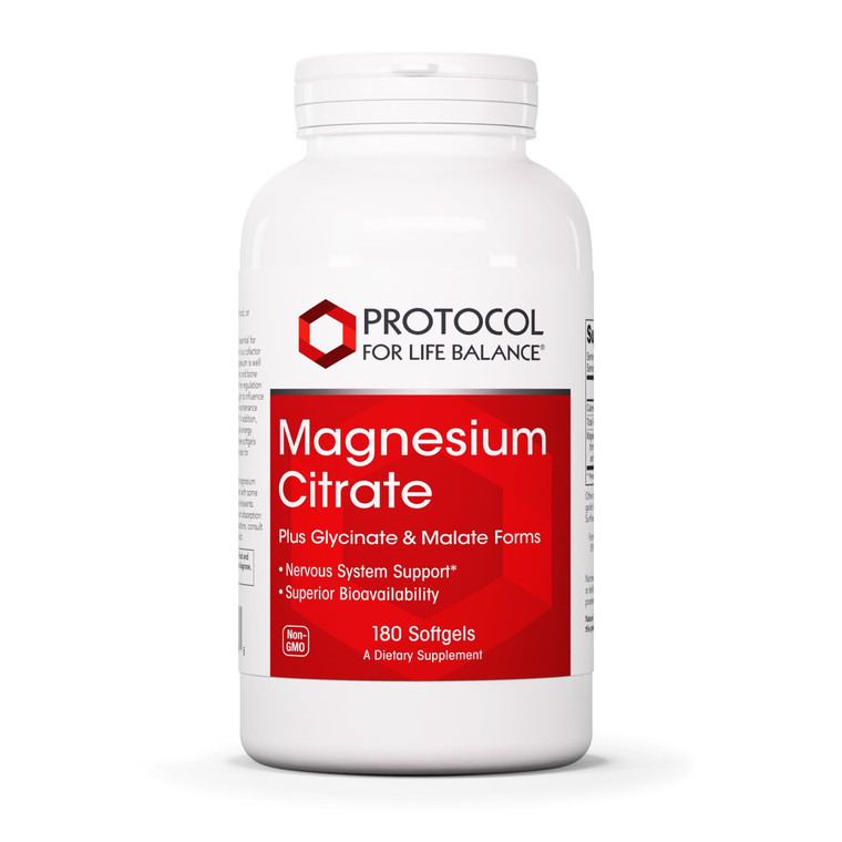 PROTOCOL FOR LIFE BALANCE Magnesium Citrate Plus Glycinate & Malate - Support Heart Health & Bone Formation - Bioavailable Dietary Supplement - Halal