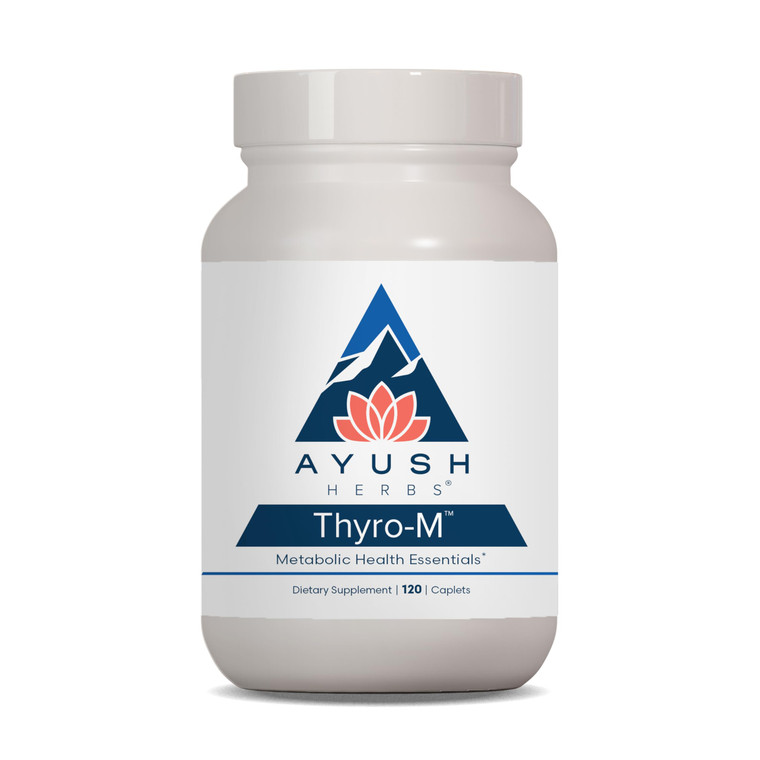 Ayush Herbs Thyro-M - Thyroid Support for Women & Men, Thyroid Health, Thyroid Care with L Tyrosine, Ashwagandha, Kelp, Natural Energy Support - 120