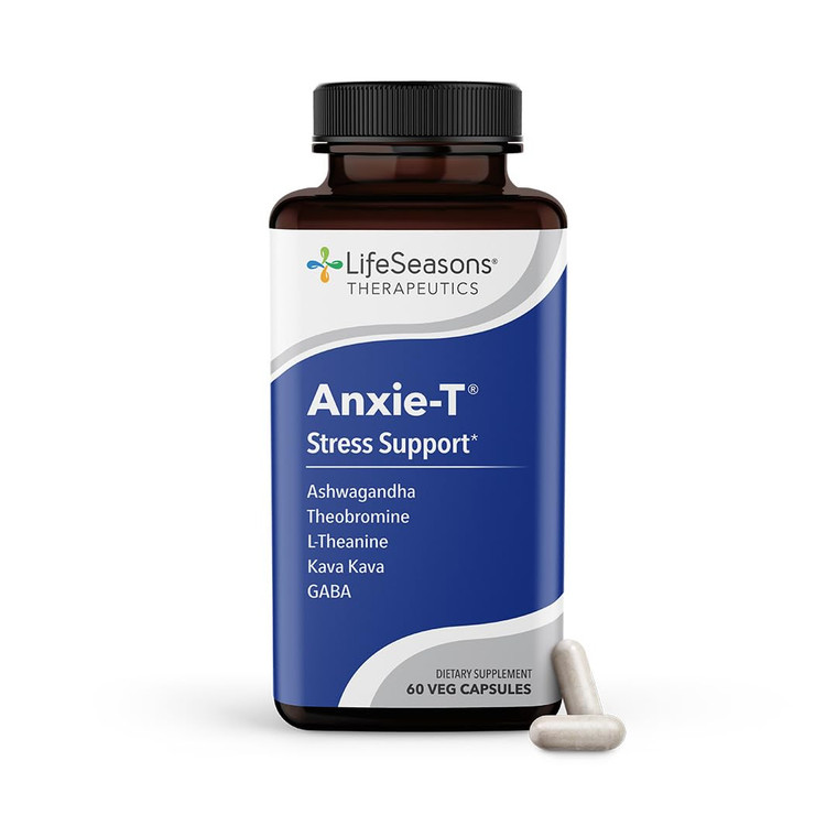 LifeSeasons Anxie-T - Stress Relief Supplement - Supports Mood & Mental Focus - Feel Calm and Relaxed - Eases Tension & Nervousness - Ashwagandha, Ka