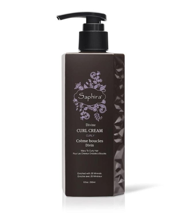 Saphira Moisturizing Curl Cream for Curly and Wavy Hair, Hair Moisturizer and Deep Conditioning for Shine and Bounce, Sulfate-Free, Paraben-Free, Veg
