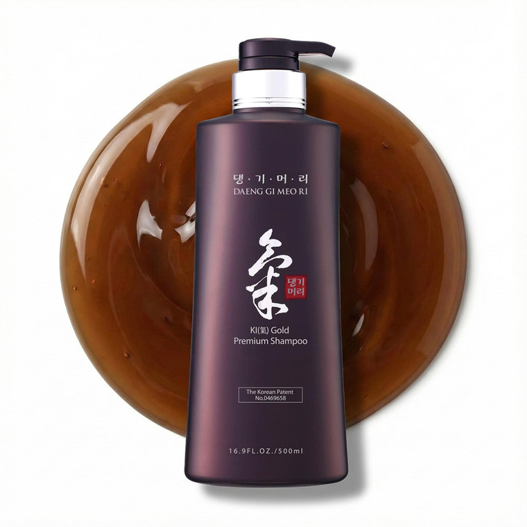 Daeng Gi Meo Ri- Ki Gold Premium Shampoo, Promoting Hair Growth, Effectively Moisture to Dry and Rough Hair, No Artificial Color 16.9 Fl Oz