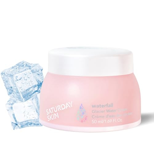 Saturday Skin Waterfall Glacier Water Face Cream  Oil Free Korean Face Moisturizer for Oily Skin, Lightweight Gel Face Moisturizer & Cute Moisturize