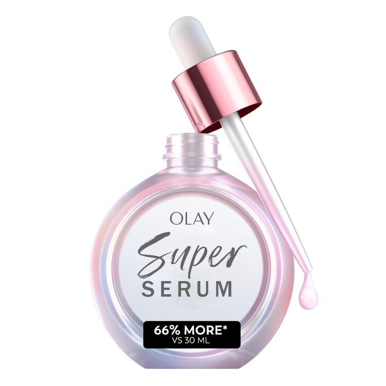 Olay Super Serum - Niacinamide, Vitamin C & E, Collagen Peptide, AHA - 5-in-1 Skin Care Benefits for Face - Healthy Glow, Brightening, Hydrating, Smo