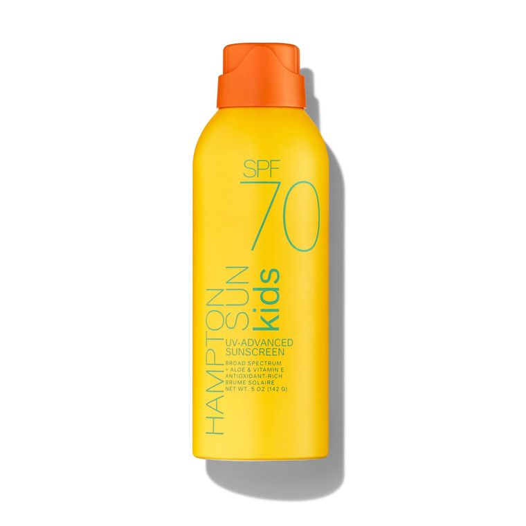 Hampton Sun SPF 70 Continuous Mist Sunscreen for Kids, Broad Spectrum + Advanced Water/ Sweat Resistance, Antioxidant-Rich Vitamin E + Aloe for Hydra