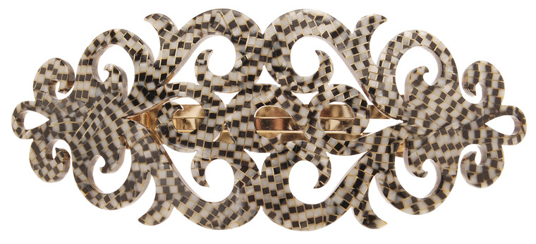 France Luxe Elysee Barrette - Classic - Opera Silver