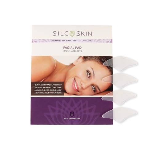 Silcskin Facial Pad Multi Area Set Reusable Silicone Facial Patches For Eyes And Smile Lines, Spa At Home Holiday Beauty Gift For Women