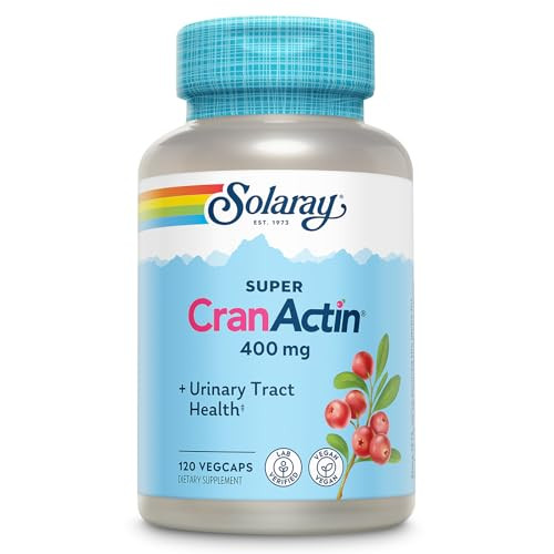 SOLARAY Super CranActin Cranberry Extract 400mg Healthy Urinary Tract Support with Added Vitamins