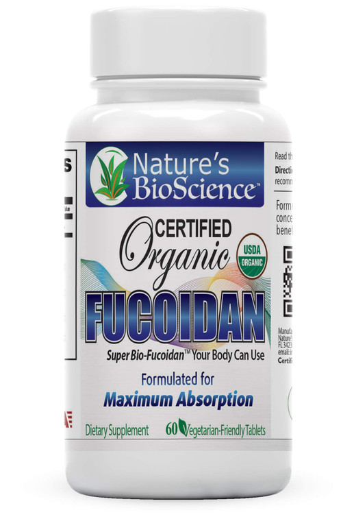 Natures BioScience ® Certified USDA Organic Fucoidan; Formulated for Maximum Benefits; with Bio-Enhancers to Maximize Fucoidans Absorption into The