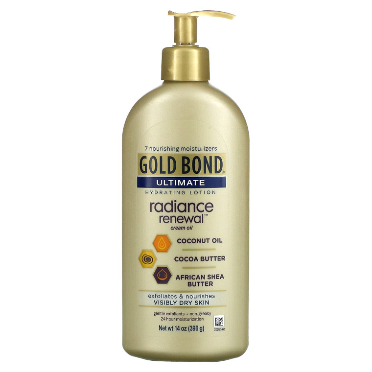 Gold Bond Ultimate Radiance Renewal Cream Oil, 14 Ounce (Pack of 2)