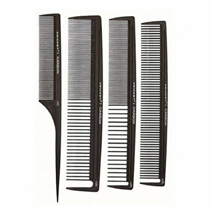 Cricket Professional Hair Stylist Carbon Comb Set  Anti-Static, Heat-Resistant Carbon Fiber Combs with Seamless Teeth for Smooth Styling, Cutting, a