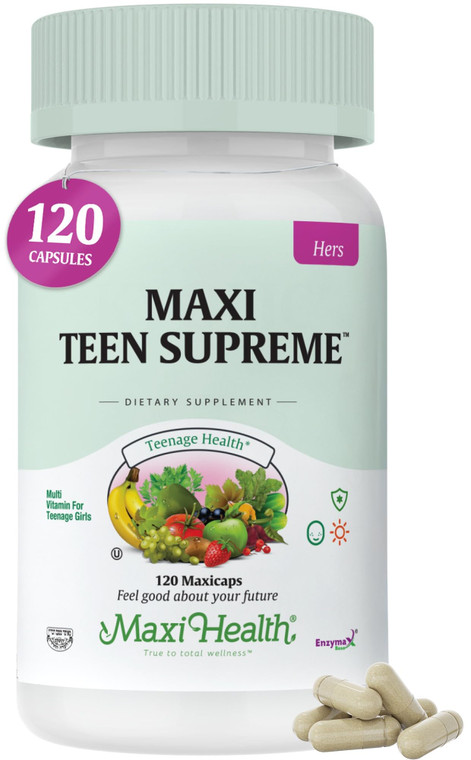 Teen Vitamins for Girls 12-17 - Teen Multivitamin D3, Iron, Calcium, Biotin, Zinc, Digestive Enzymes  Teenager Girl Multi Vitamins for Healthy Skin,