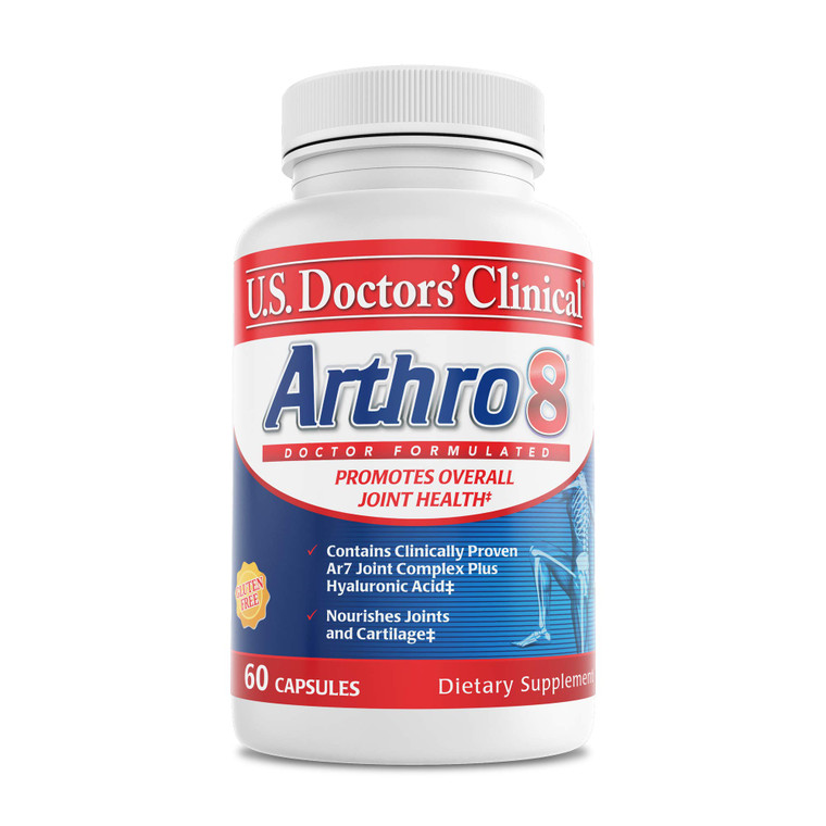 U.S. Doctors Clinical Arthro8 - Doctor-Formulated Joint Supplement + Hyaluronic Acid + Turmeric & Collagen for Flexibility, Mobility, & Strong Carti