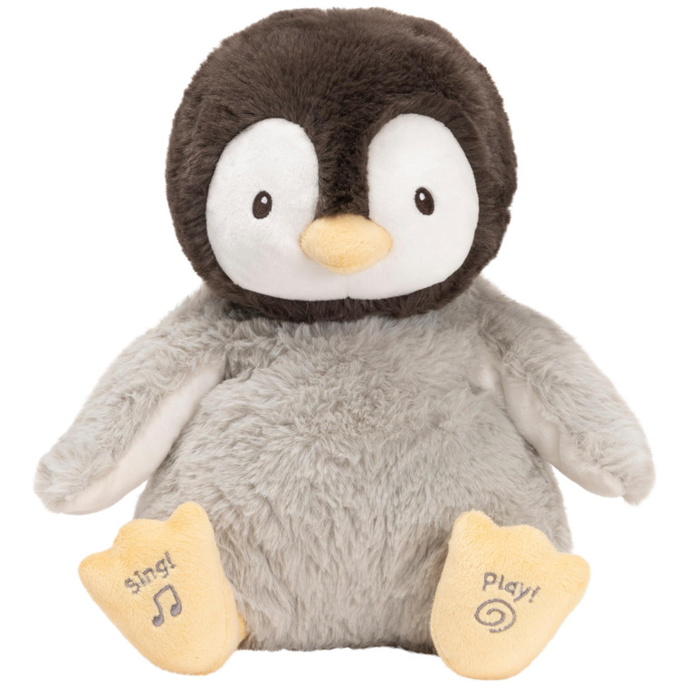 GUND Baby Animated Kissy The Penguin Plush, Singing Stuffed Animal Baby Toy for Ages 0 and Up, Black/White/Grey, 12"