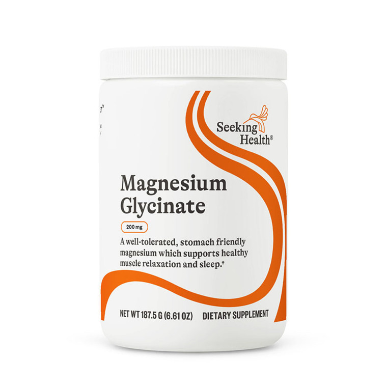 Seeking Health Magnesium Glycinate Powder, 200 mg per Serving, Bioavailable Bisglycinate Chelate, Support Sleep and Relaxation, Natural Energy, Veget