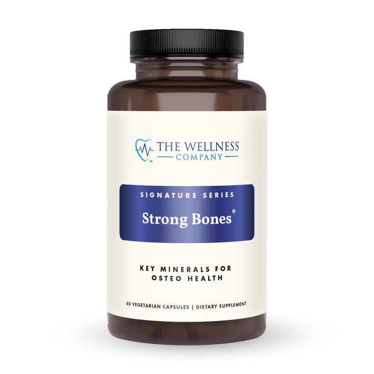 The Wellness Company Strong Bones | 60 Capsules (1-Month Supply) | Made with Key Minerals to Help Build Bone Strength | Non-GMO, Vegan, Gluten Free |