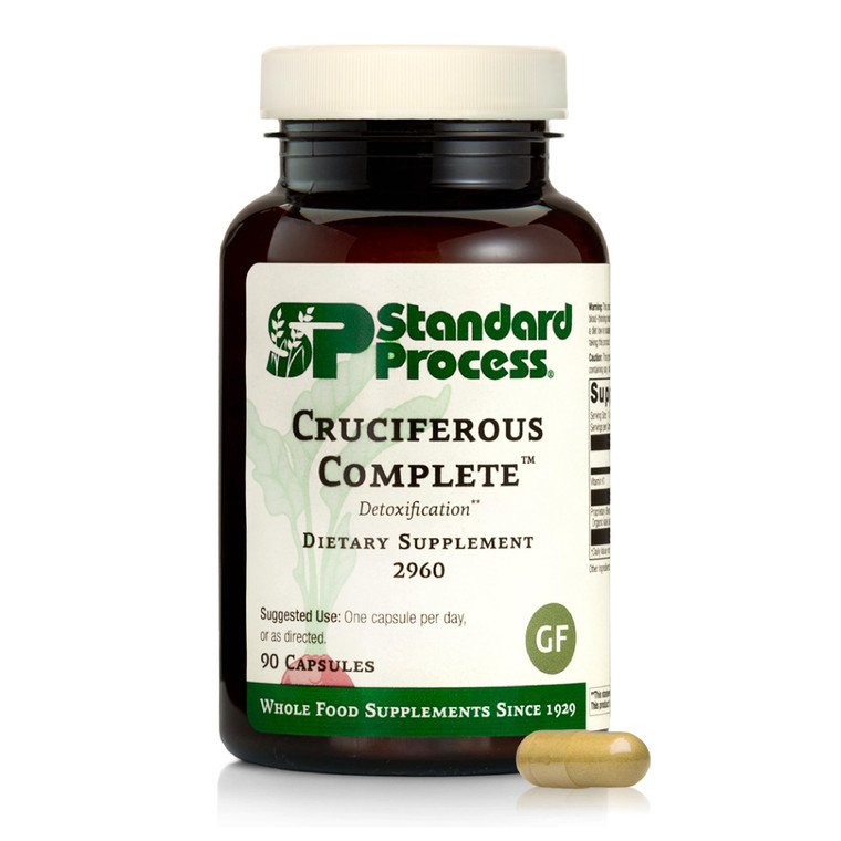 Standard Process Cruciferous Complete - Whole Food Antioxidant, Detox and Liver Support with Vitamin K, Organic Kale and Brussel Sprouts - 90 Capsule