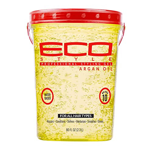 Eco Style Moroccan Argan Oil Styling Gel - Promotes Healthy Hair - Nourishes And Repairs Hair - Delivers Long Lasting Shine - Provides Maximum Hold A