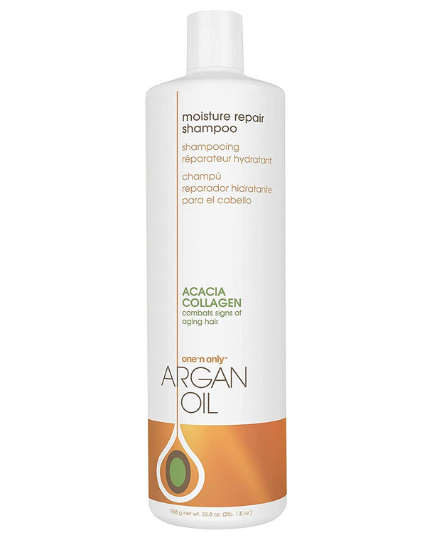 One 'n Only Moisture Repair Shampoo with Argan Oil, Rebalances Hair Moisture Levels, Adds Volume and Shine, Repairs Damage from Chemicals and Heat St